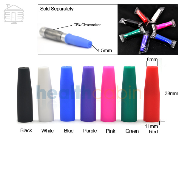 Colorful Long CE4 & 510 Rubber Mouthpiece Cover (Individual Sealed Packing)